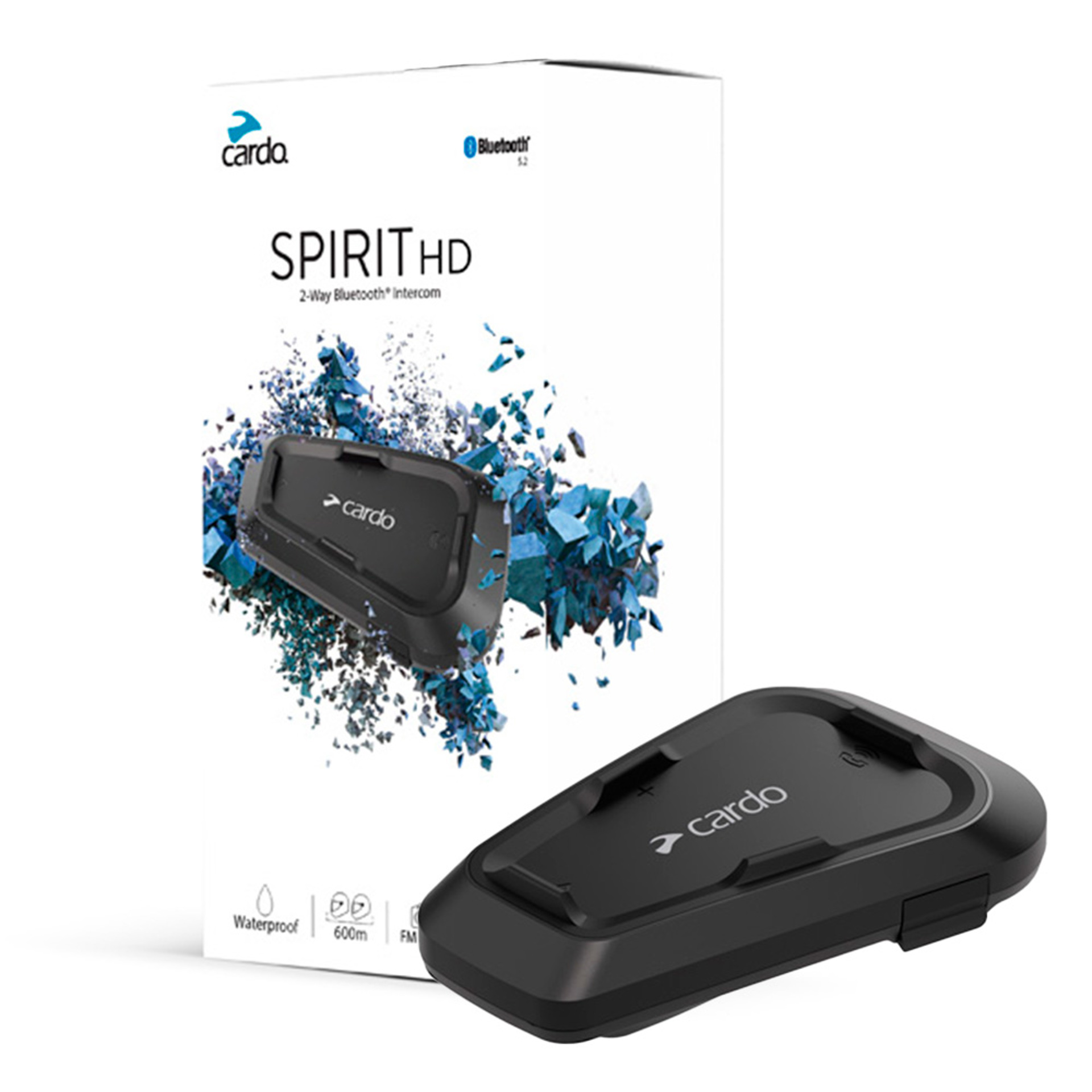 Cardo Spirit HD Single - Kommunikationsanlæg - Bluetooth tilslutning - Lang rækkevidde